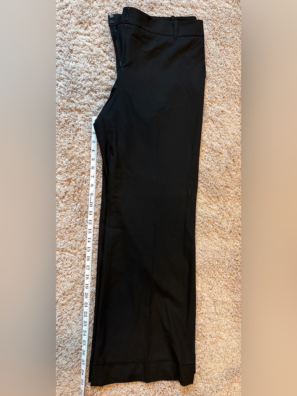 Ann Taylor LOFT Black wide leg cuffed “Ann” cut trousers - Classic Black